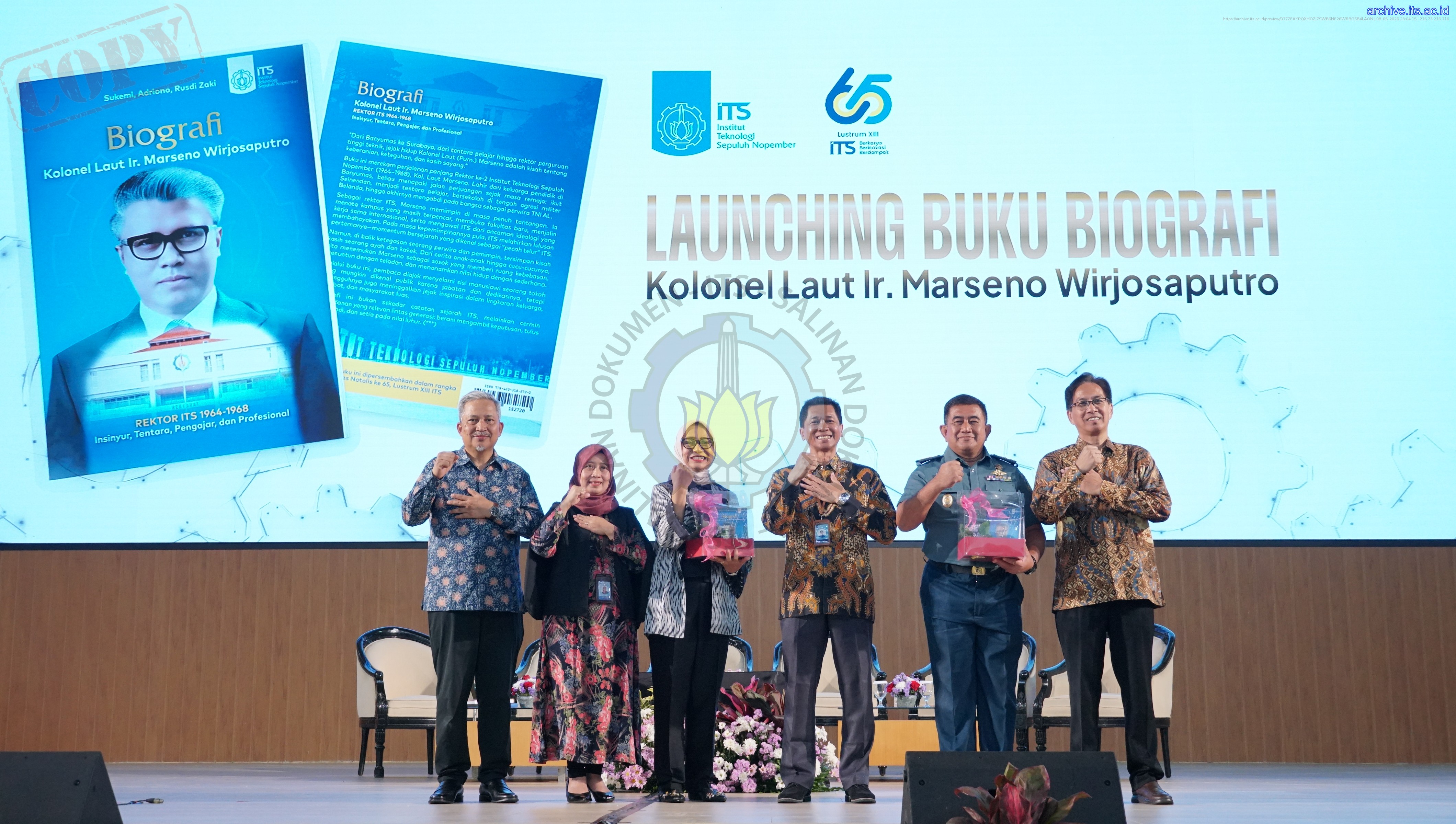 Napak Tilas Rektor ke-2 ITS Kol. TNI (Purn.) Ir Marseno Wirjosapoetra, 28 Oktober 2025