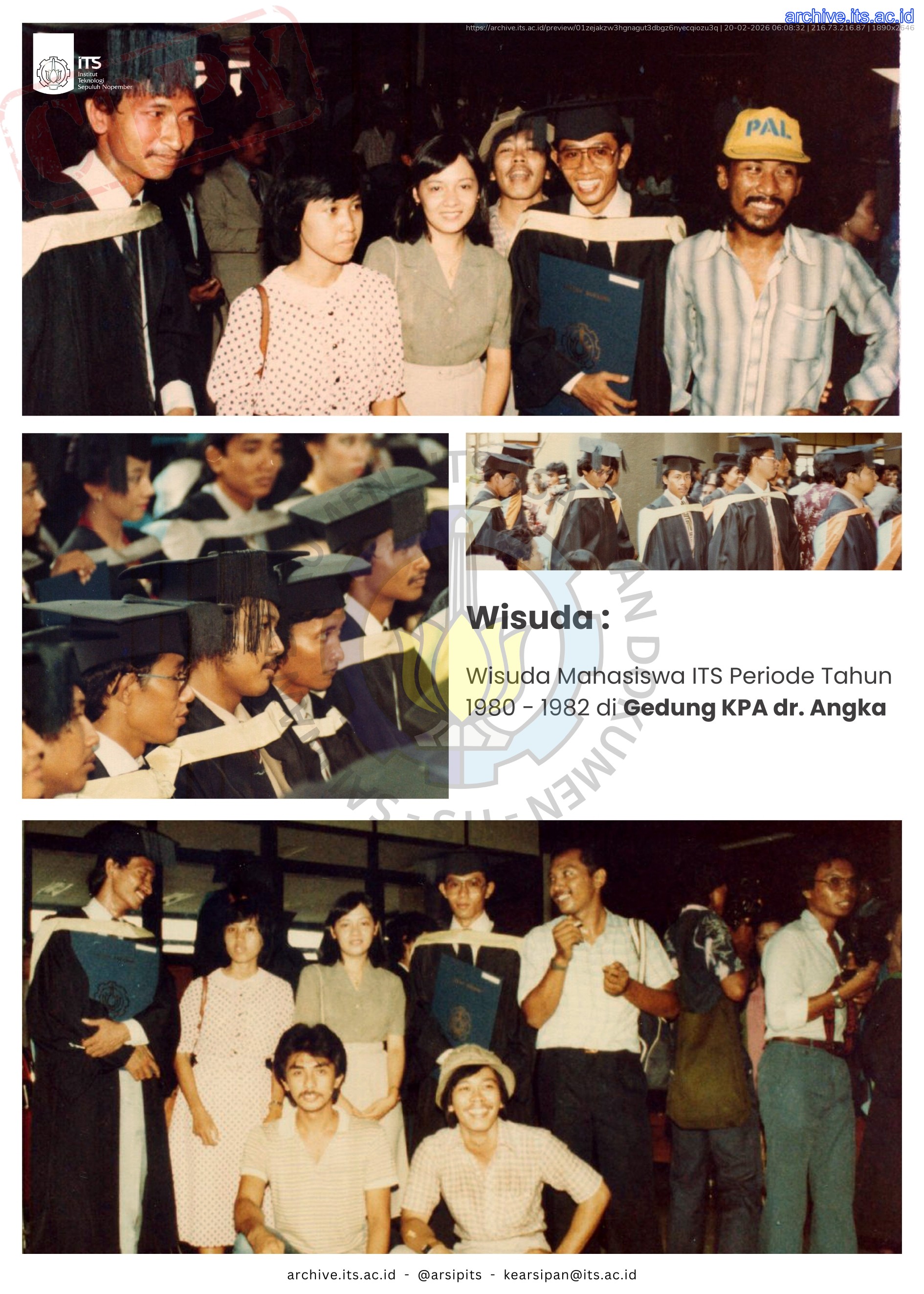 Kolase Foto Pameran Arsip Wisuda ITS ke 131