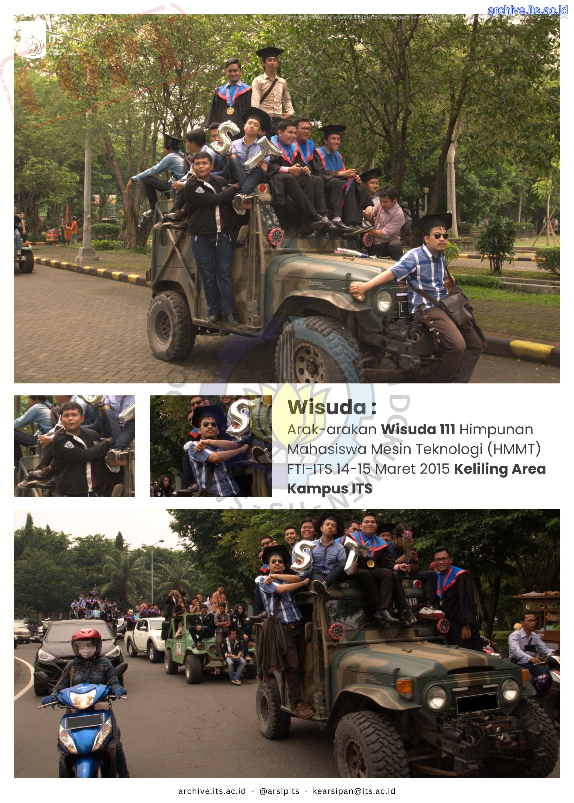 Kolase Foto Pameran Arsip Wisuda ITS ke 131 - Biro Umum, Keamanan, dan Keselamatan, Kesehatan Kerja dan Lingkungan